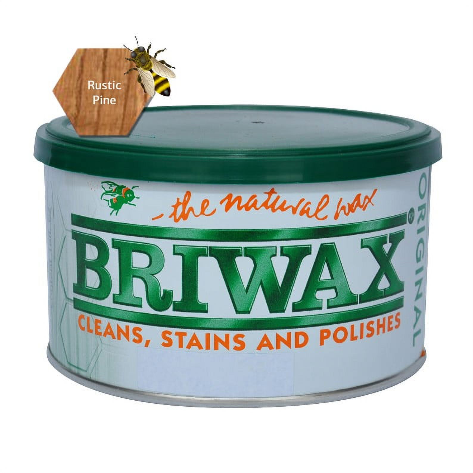 Briwax (Rustic Pine) Furniture Wax Polish, Cleans, Stains, and Polishes 